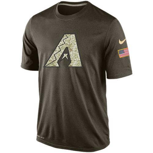 Men's Arizona Diamondbacks Salute To Service Nike Dri-FIT T-Shirt - Click Image to Close